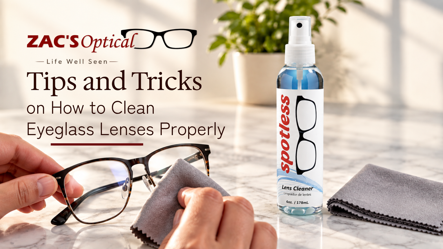 Tips and Tricks on How to Clean Eyeglass Lenses Properly.