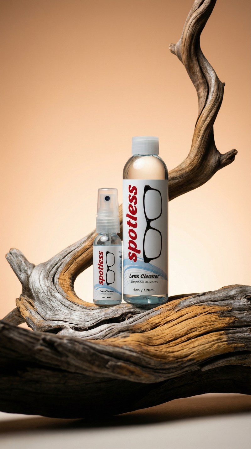 Spotless Lens Cleaner Spray - 1 oz Cleaning Spray & 6 oz Refill Bottle