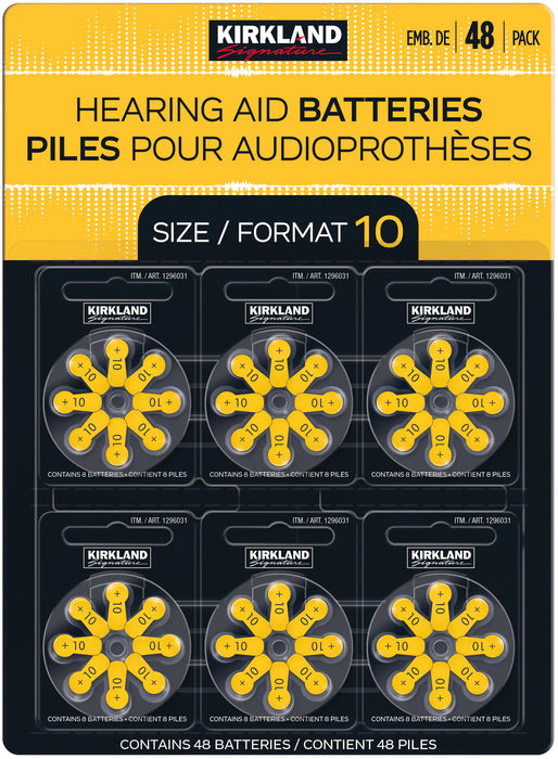 Size 10 Hearing Aid Batteries ( 48 Pk )