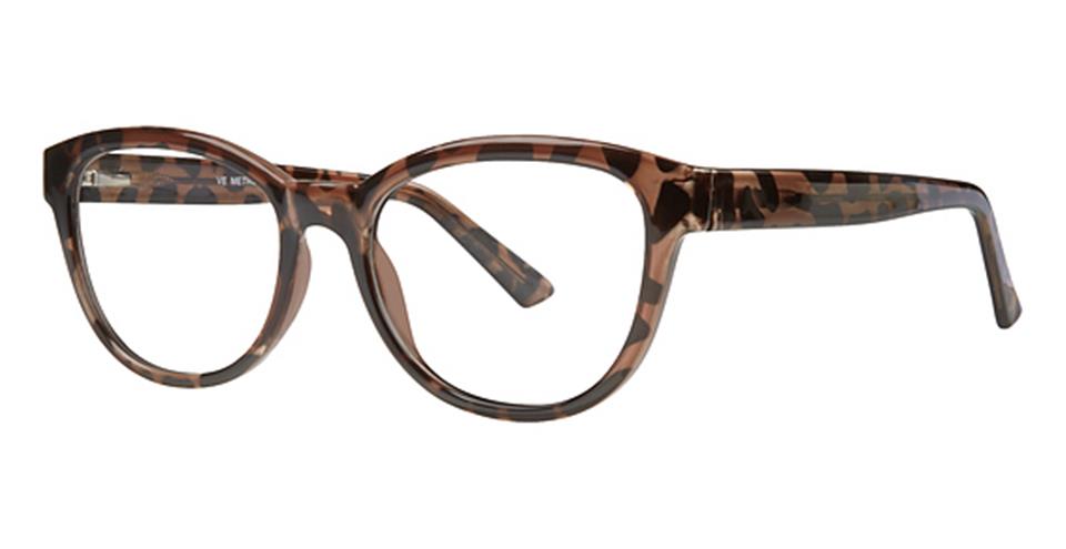 Metro 26 Brown Demi lace optical frame for prescription eyeglasses or blue light glasses.