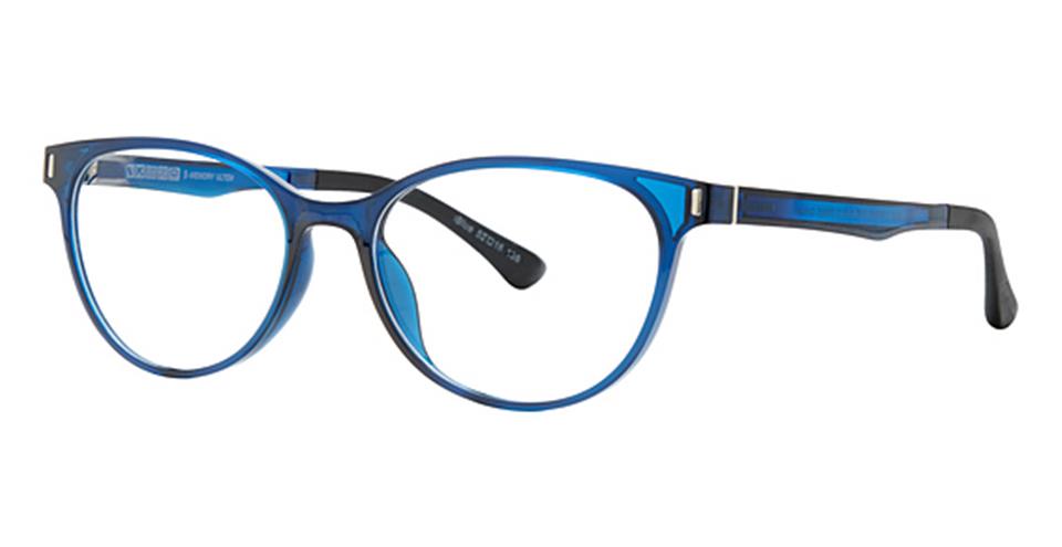 Vivid 2033 Shiny Crystal Blue Lace optical frame for prescription eyeglasses or blue light glasses.