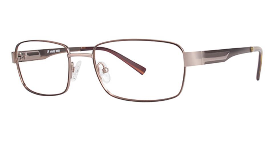Vivid 3002 Matt Brown/Gold Lace optical frame for prescription eyeglasses or blue light glasses.