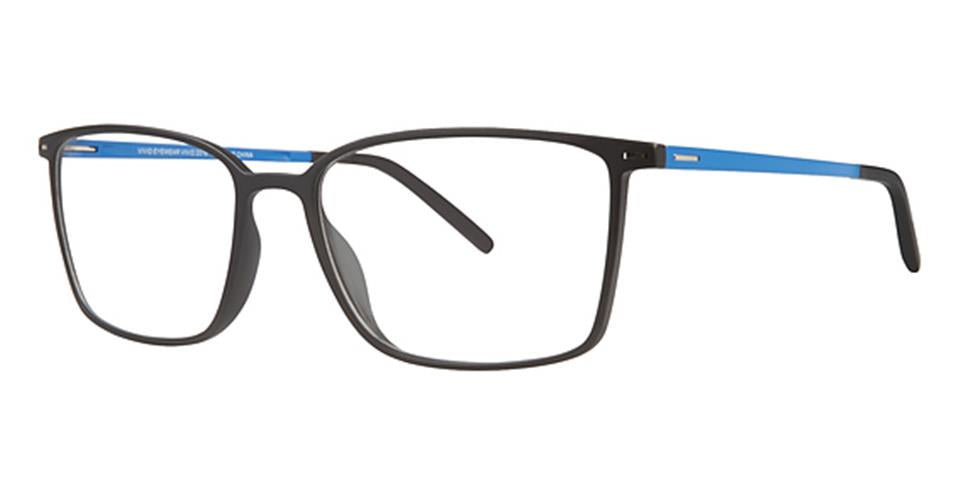 Vivid 2016 Matt Black/Blue Lace optical frame for prescription eyeglasses or blue light glasses.