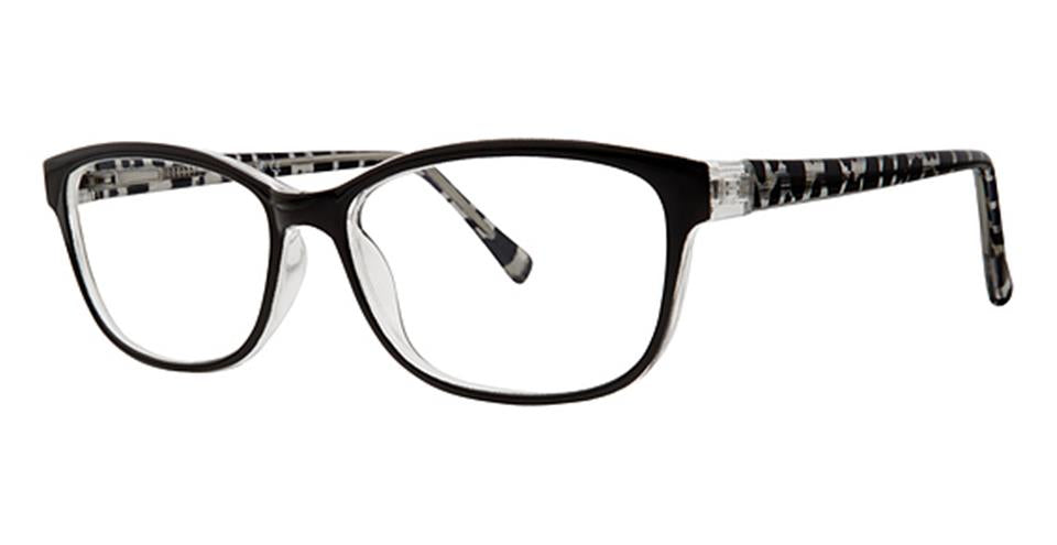 Metro 36 Black Crystal lace optical frame for prescription eyeglasses or blue light glasses.