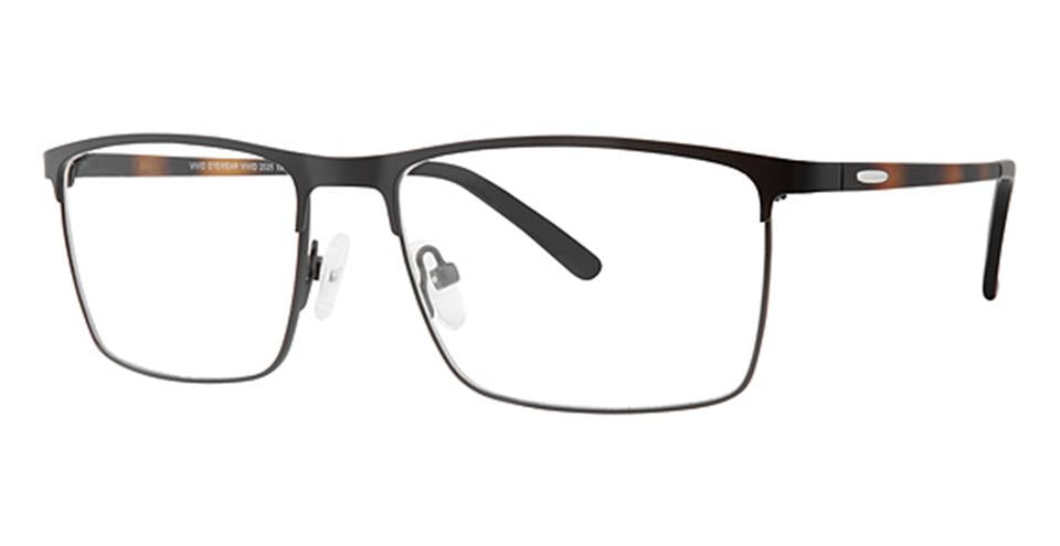 Vivid 2025 Matt Black/Matt Tortoise Lace optical frame for prescription eyeglasses or blue light glasses.