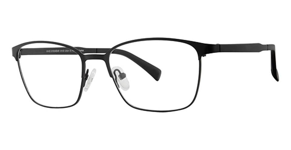 Vivid 2024 Matt Black/Black Lace optical frame for prescription eyeglasses or blue light glasses.