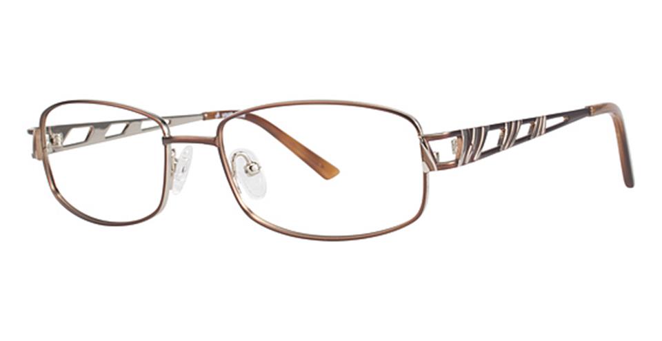 Vivid 3006 Brown/Gold Lace optical frame for prescription eyeglasses or blue light glasses.