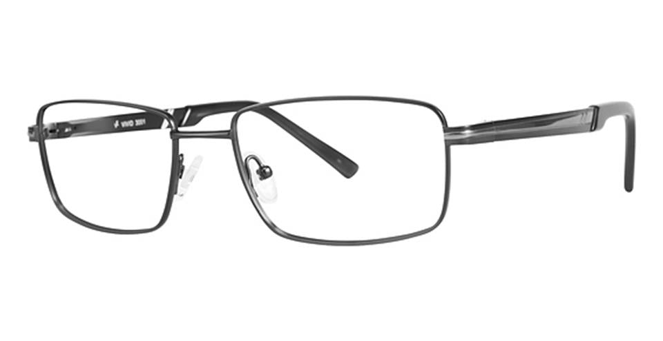 Vivid 3001 Matt Gunmetal/Silver Lace optical frame for prescription eyeglasses or blue light glasses.