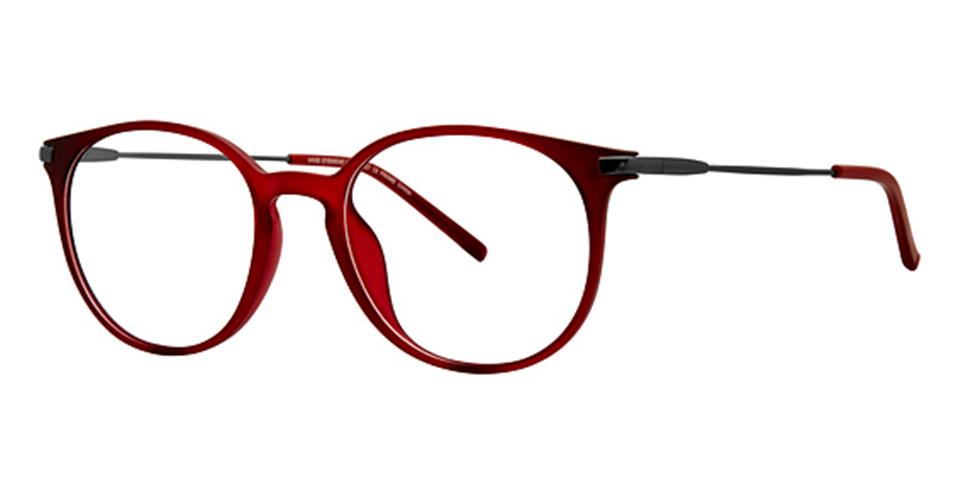 Vivid 2021 Matt Red/Gunmetal Lace optical frame for prescription eyeglasses or blue light glasses.