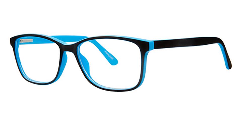 Metro 30 Matt Black/Blue lace optical frame for prescription eyeglasses or blue light glasses.