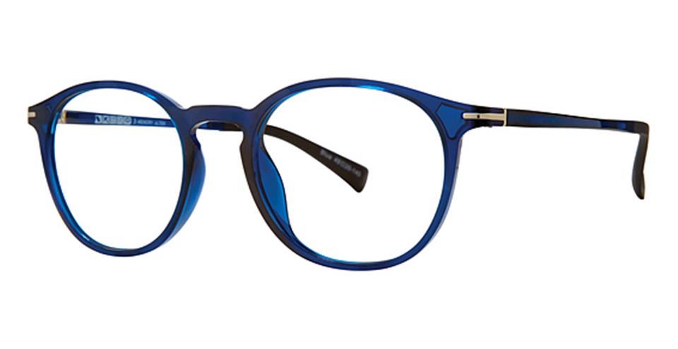 Vivid 2029 Blue/Silver Lace optical frame for prescription eyeglasses or blue light glasses.