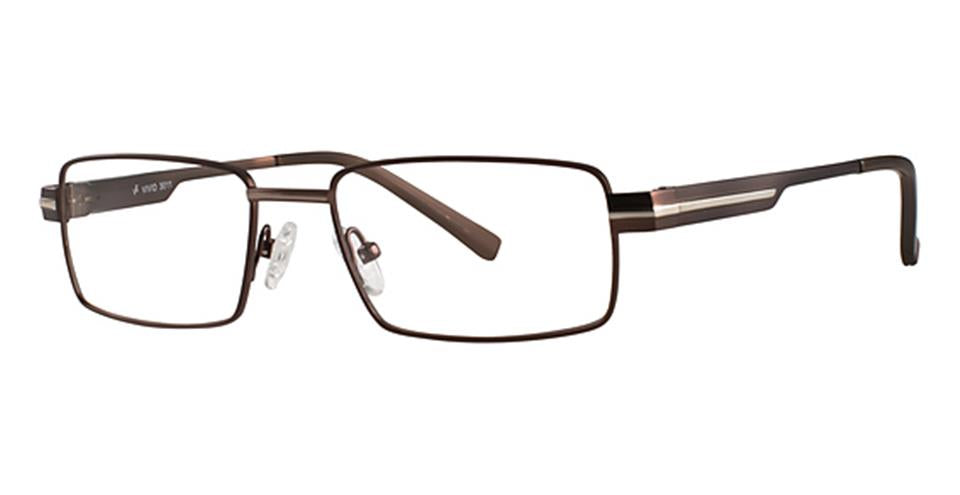 Vivid 3011 Brown/Gold Lace optical frame for prescription eyeglasses or blue light glasses.