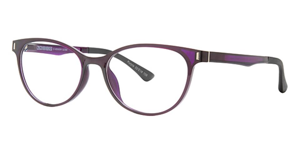 Vivid 2033 Shiny Crystal Purple Lace optical frame for prescription eyeglasses or blue light glasses.