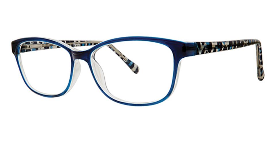 Metro 36 Blue Crystal lace optical frame for prescription eyeglasses or blue light glasses.
