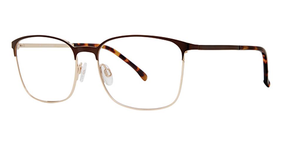Vivid 3016 Brown/Gold Lace optical frame for prescription eyeglasses or blue light glasses.