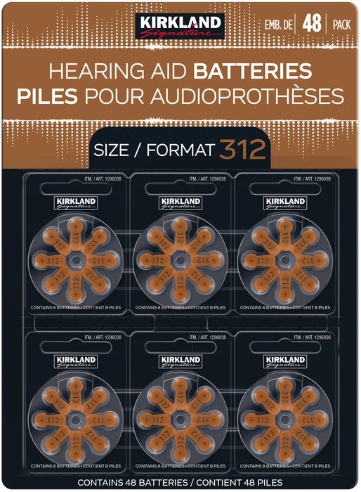 Size 312 Hearing Aid Batteries ( 48 Pk )