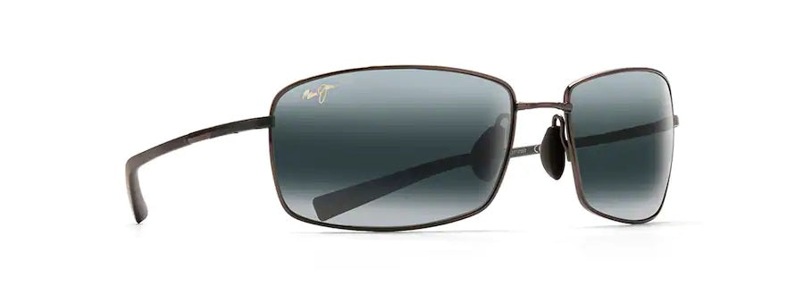 IRONWOODS Gunmetal with Black and Grey Tips Polarized Rectangular Sunglasses