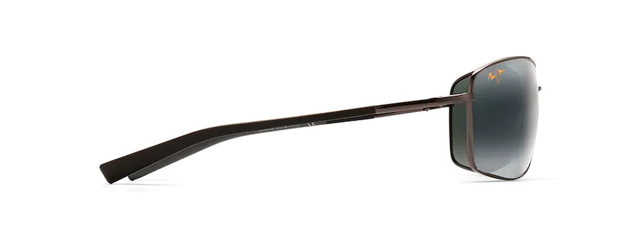 IRONWOODS Gunmetal with Black and Grey Tips Polarized Rectangular Sunglasses