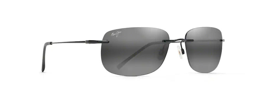 OHAI Gloss Black Polarized Rimless Sunglasses