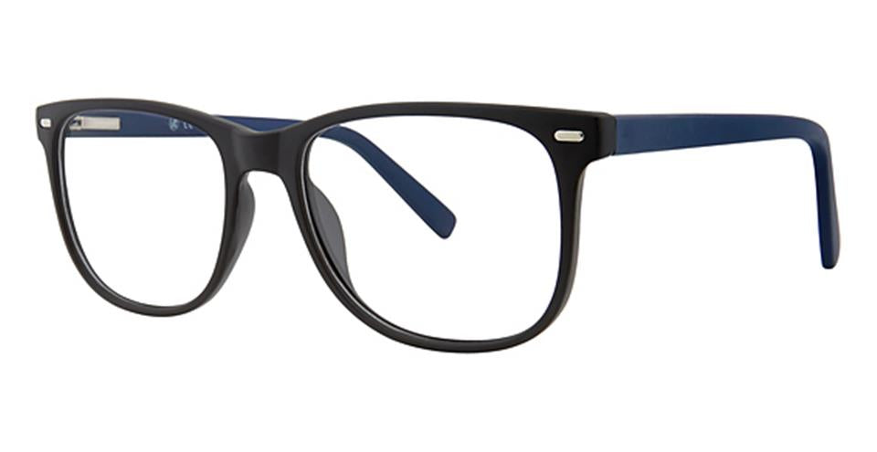 Metro 35 Matt Black/Matt Navy lace optical frame for prescription eyeglasses or blue light glasses.