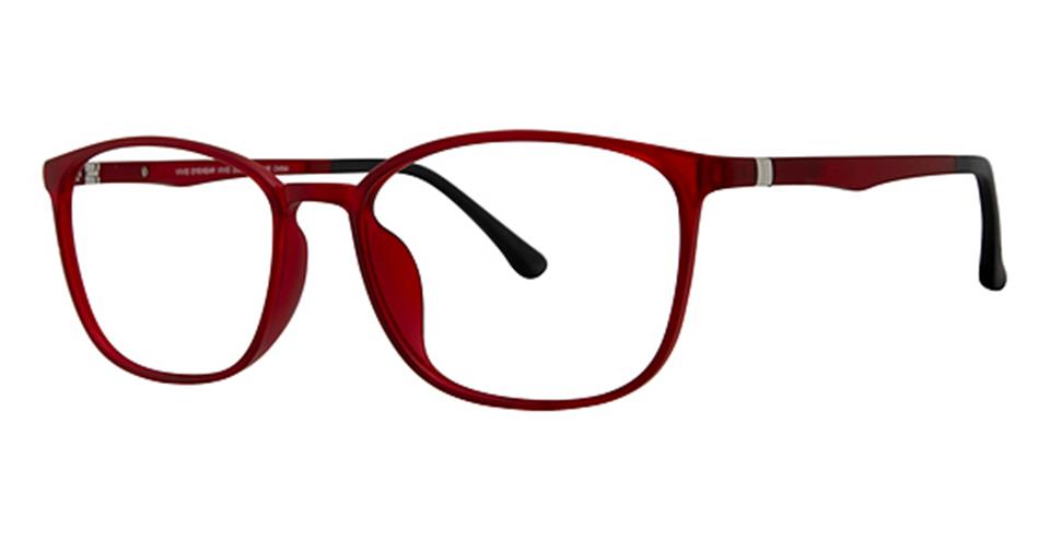Vivid 2028 Matt Red/Silver Lace optical frame for prescription eyeglasses or blue light glasses.