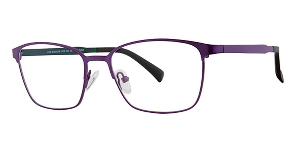 Vivid 2024 Matt Purple/Purple Lace optical frame for prescription eyeglasses or blue light glasses.