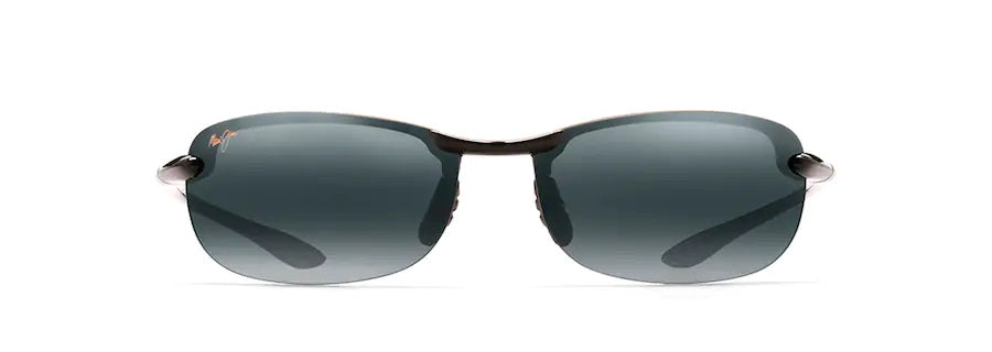 MAKAHA Gloss Black Polarized Rimless Sunglasses