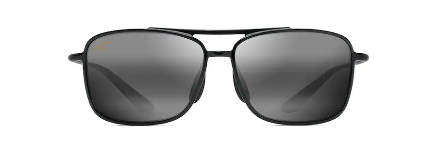 Kaupo Gap Black Gloss Polarized Aviator Sunglasses