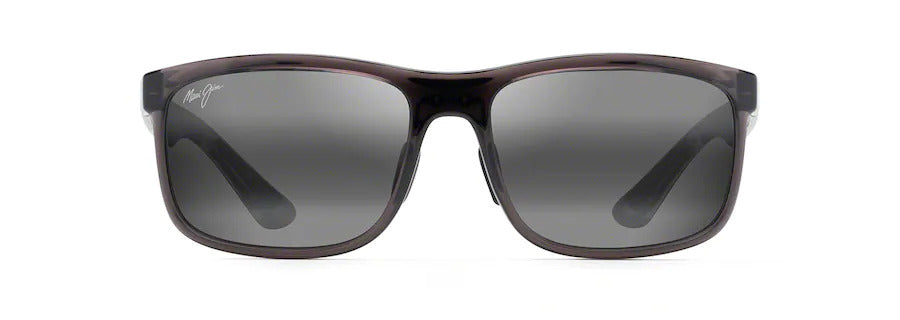 Huelo Translucent Grey Polarized Rectangular Sunglasses