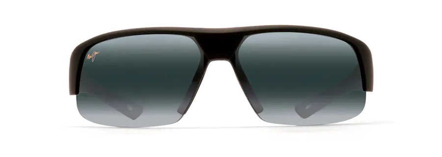SWITCHBACKS Matte Black Rubber Polarized Shield Sunglasses