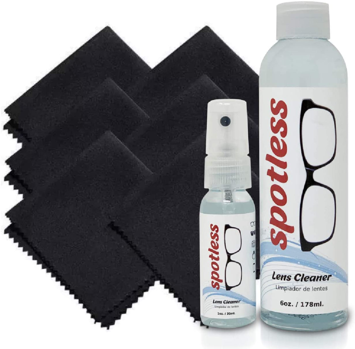 Spotless Lens Cleaner Spray - 1 oz Cleaning Spray & 6 oz Refill Bottle ...