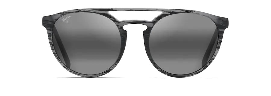 AH DANG! Matte Grey Stripe Polarized Fashion Sunglasses