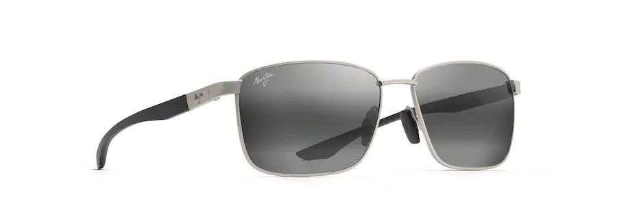 KA'ALA Silver Polarized Rectangular Sunglasses