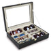 Deluxe Leatherette Eyewear Case For 8 Frames, 13" X 9 1/2" X 2 1/4"H - Get Free Lenses