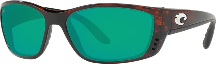 Fisch Green Mirror Polarized PolyCarbonate Tortoise Sunglasses