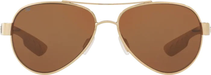 Loreto Rose Gold Polarized Glass Sunglasses (Item No:  LR 64 OCGLP)