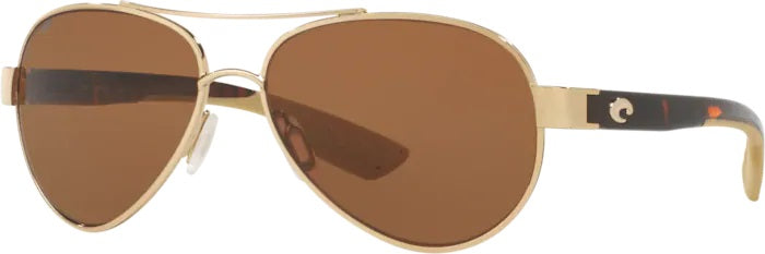 Loreto Rose Gold Polarized Glass Sunglasses (Item No:  LR 64 OCGLP)