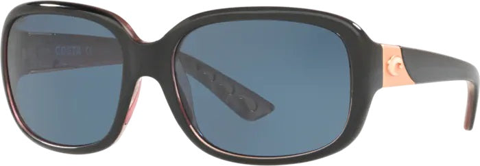 Gannet Shiny Black/Hibiscus Polarized Polycarbonate Sunglasses (Item No: GNT 132 OGP)