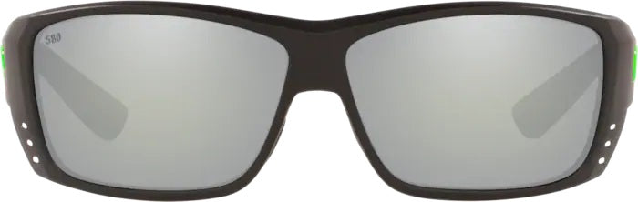 Cat Cay Matte Black Green Logo Polarized Glass Sunglasses (Item No: AT 200 OSGGLP)