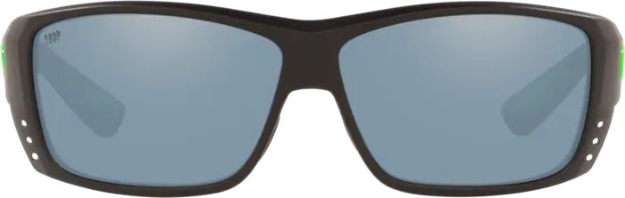 Cat Cay Matte Black Green Logo Polarized Polycarbonate Sunglasses (Item No: AT 200 OSGP)