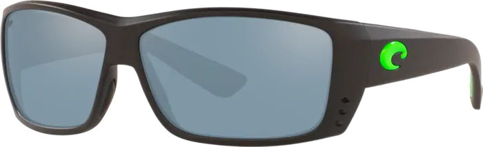 Cat Cay Matte Black Green Logo Polarized Polycarbonate Sunglasses (Item No: AT 200 OSGP)