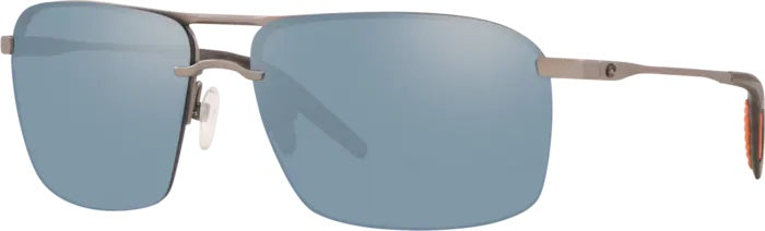 Skimmer Matte Silver Polarized Polycarbonate Sunglasses (Item No: SKM 228 OSGP)