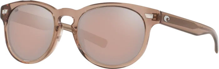 Del Mar Shiny Taupe Crystal Polarized Glass Sunglasses (Item No: DEL 258 OSCGLP)
