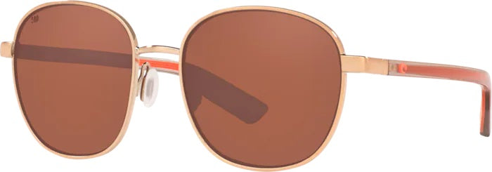Egret Brushed Rose Gold Polarized Polycarbonate Sunglasses (Item No: EGR 297 OCP)