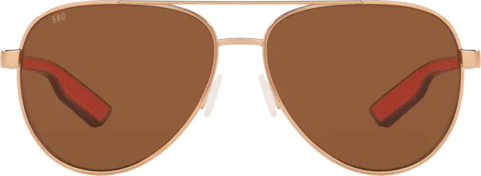 Peli Shiny Rose Gold Polarized Glass Sunglasses (Item No: PEL 290 OCGLP)