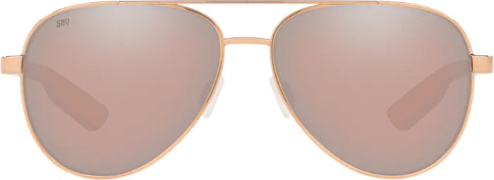 Peli Shiny Rose Gold Polarized Glass Sunglasses (Item No: PEL 290 OSCGLP)