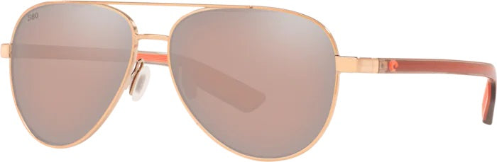 Peli Shiny Rose Gold Polarized Glass Sunglasses (Item No: PEL 290 OSCP)