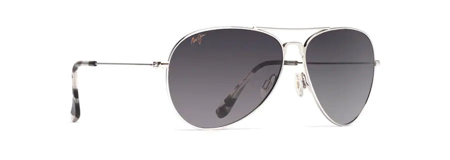 MAVERICKS Silver Polarized Aviator Sunglasses