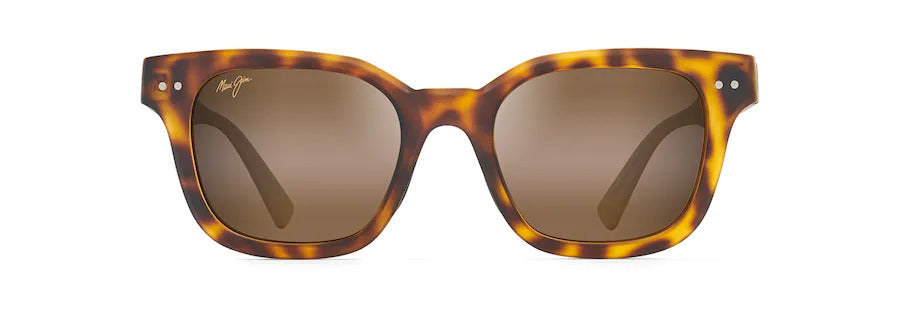 SHORE BREAK Matte Tortoise with Matte Trans Tan Temples Polarized Classic Sunglasses