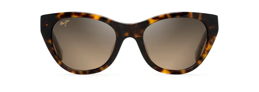 CAPRI Tortoise with Transparent Tan Temples Polarized Cat Eye Sunglasses